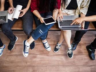 Students using different devices